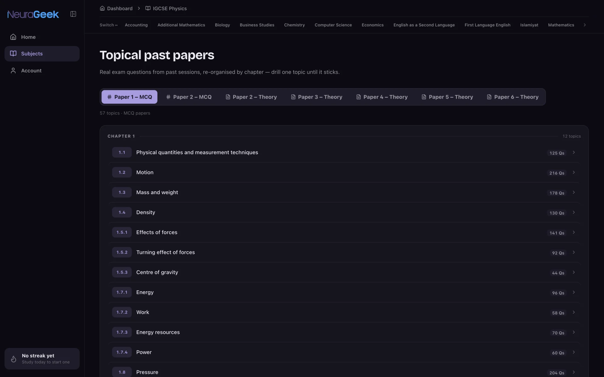 Topical Papers with AI: Choose from the available chapter-organised sets